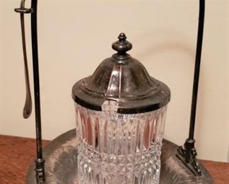 Atq Silverplate Pickle Castor