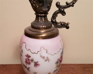 Atq Tall Art Nouveau Wavecrest Urn