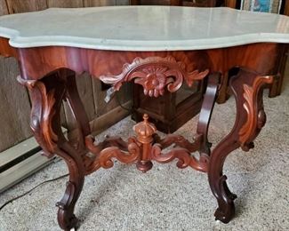 Atq Victorian Rococo Parlor Table