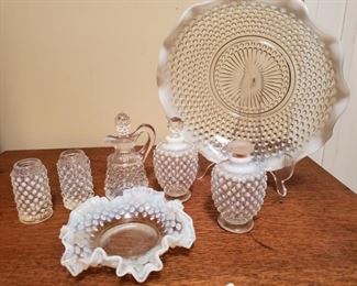 Fenton Opalescent Hobnail Accessories