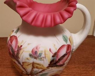 Fenton Pitcher Hand Painted