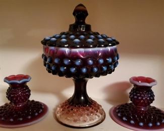 Fenton Plum Opalescent Rare