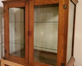 Oak and Glass Display Case