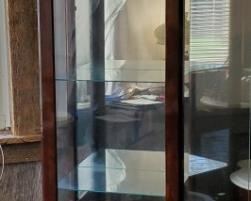 Pair of Lighted Cherry Curios