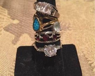 Sterling Silver Rings Six