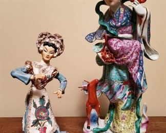 Tall Asian Figurines Two