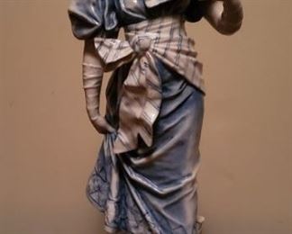 Tall Majolica Figurine