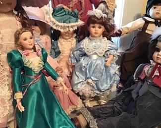 Victorian Themed Porcelain Dolls