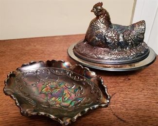 Vtg Fenton Amethyst Carnival Glass