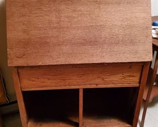 Vtg Oak Slant Top Desk