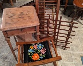 Vtg Table, Bench and More