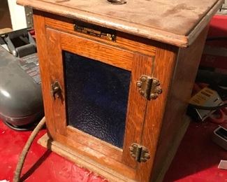 Vintage test tube cabinet
