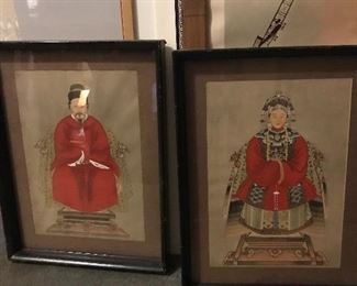 Chinese Emperor & Emperess Ancestral paintings