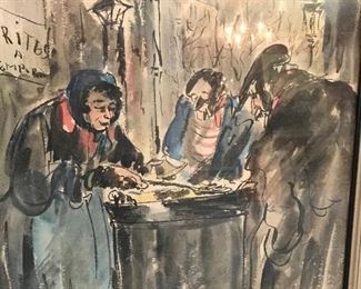 1950's French watercolors from Marshall Fields 