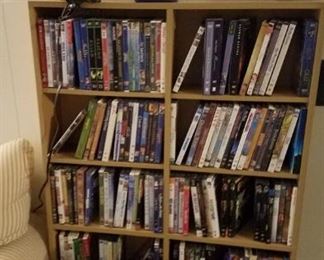 VHS tapes and shevling