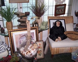 MORE FAUX PLANTS, FRAMED PRINTS, RATTAN CHAIRS & MORE