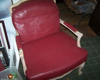 LOUIS-XV-STYLE ARMCHAIR--HAS MATCHING OTTOMAN