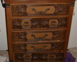 Chest of Drawers, Vintage, Ornate