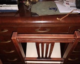 1920's desk with clock