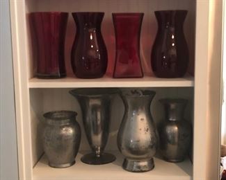 Vases, new and boxed. 