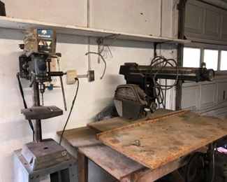 wood working tools drill radial arm