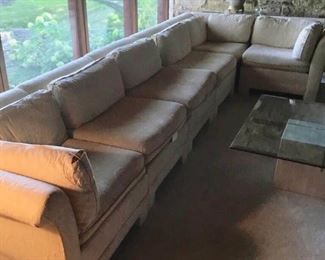 Bernhardt Long Sectional Sofa