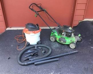 Lawn Boy Mower and Rigid Vacuum