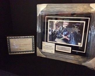 004 Star Wars Memorabilia Autographed by Mark Hamill and David Prowse