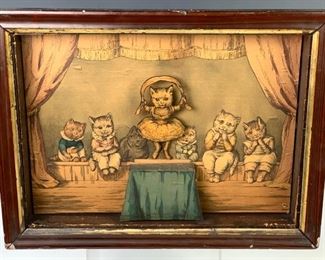 Musical Automaton of "Dancing & Clapping Cats" C. 1880