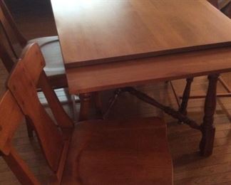 Cool Craftsman Style Vintage Dining Table with Built in Leaves.