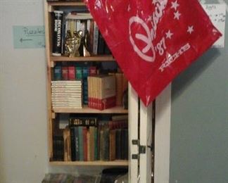 Rich's Priscilla pig 1987 bag, books, encyclopedias and magazines.