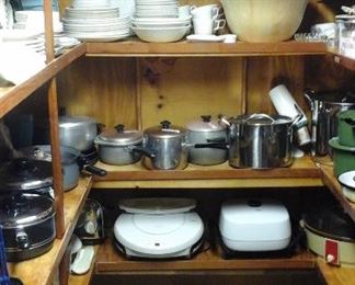more pots, pans and Tupperware and more
