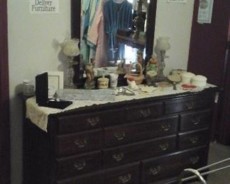 dresser and mirror