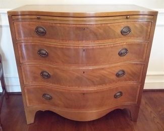 Antique chest with pull out serving shelf
