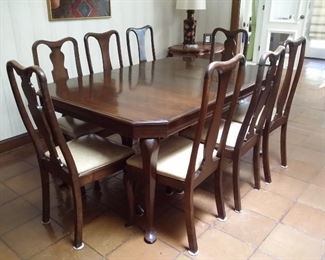 Dining table with 8 chairs (2 sets with 4 chairs each that match the table)