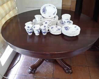 Royal Albert Bone China & antique oak dining table