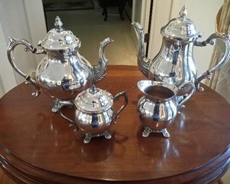 Silver plate tea service