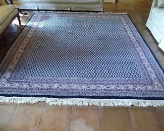 Hand knotted wool rug from India 7'11" x 9'8" 