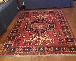Handmade wool rug made in Turkey (5'4" x 7')