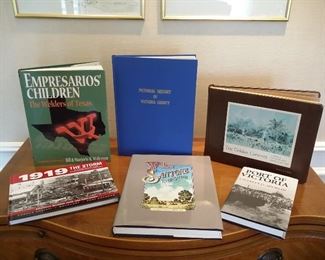 Texas & Victoria history books - Empresario's Children, Pictorial History of Victoria County, The Golden Crescent, 1919 The Storm, Tales of the SanTone River Bottom, Port of Victoria