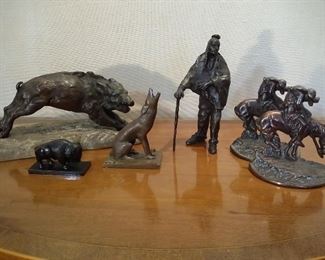 Bronze & metal sculptures