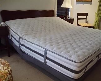 Bed when tilted upward