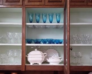 Some of the stemware is Lalique and St. Louis crystal