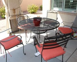 Metal patio set - new cushions