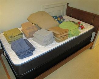 Mid century "Campaigner" by Drexel twin beds