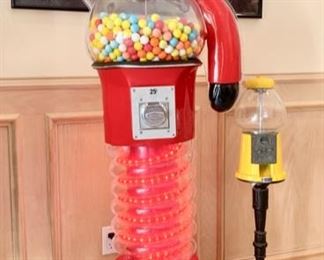 6' Tall Lighted Gum Ball Machine (Watch the Gum Ball Spiral Down)