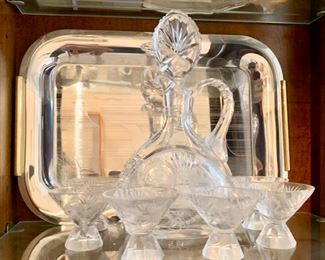 Early 20th C. Cut Crystal Liqueur Set