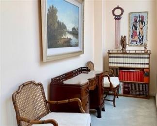 Library Retreat - Desk & Seating, Bookcase