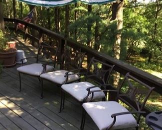 Deck Chairs and Umbrella