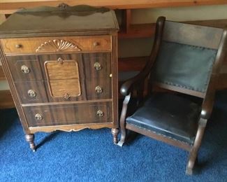 Vintage Dresser and Rocker